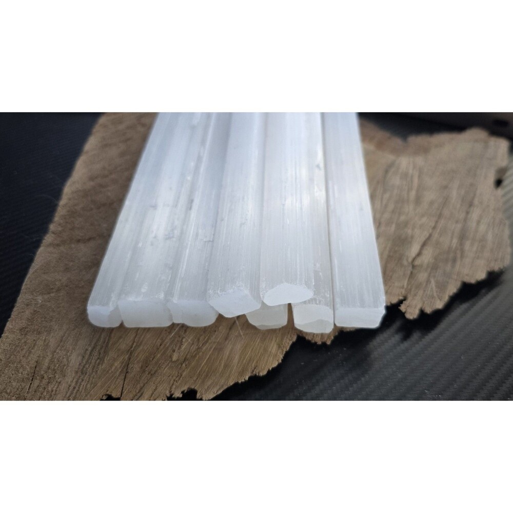 8pc Bulk 8" Selenite Wands 2+ LB Natural Crystal Lot Ethically Sourced Morocco